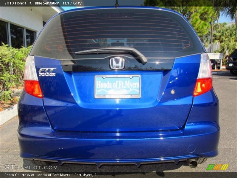 Blue Sensation Pearl / Gray 2010 Honda Fit