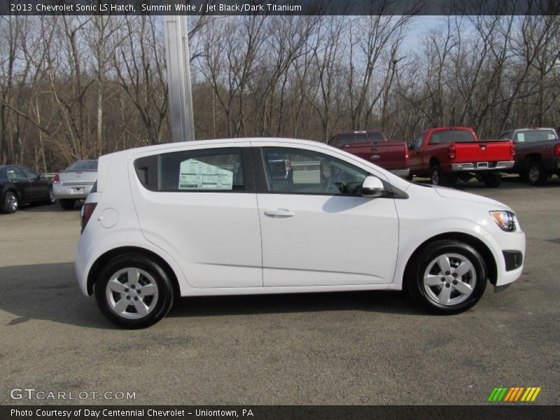 Summit White / Jet Black/Dark Titanium 2013 Chevrolet Sonic LS Hatch