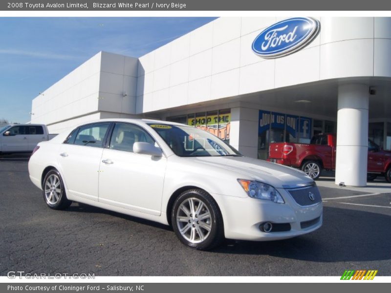 Blizzard White Pearl / Ivory Beige 2008 Toyota Avalon Limited