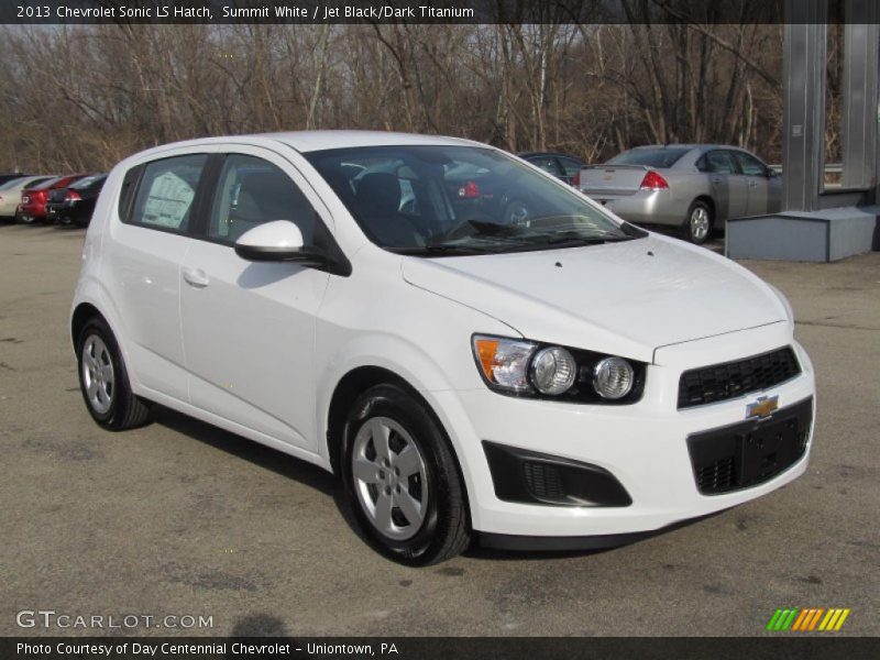 Summit White / Jet Black/Dark Titanium 2013 Chevrolet Sonic LS Hatch