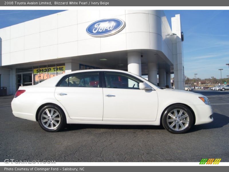 Blizzard White Pearl / Ivory Beige 2008 Toyota Avalon Limited