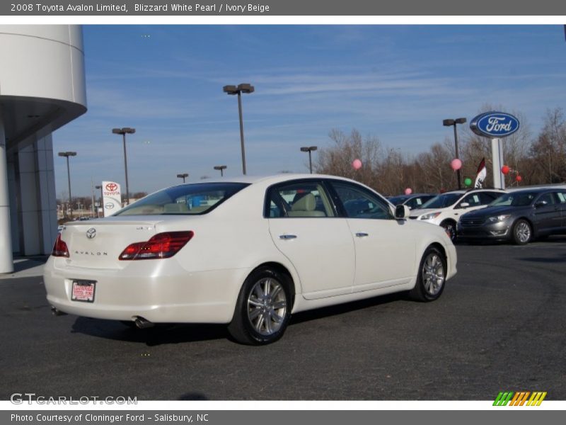 Blizzard White Pearl / Ivory Beige 2008 Toyota Avalon Limited