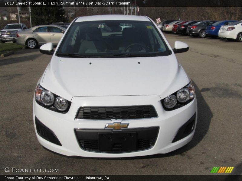 Summit White / Jet Black/Dark Titanium 2013 Chevrolet Sonic LS Hatch