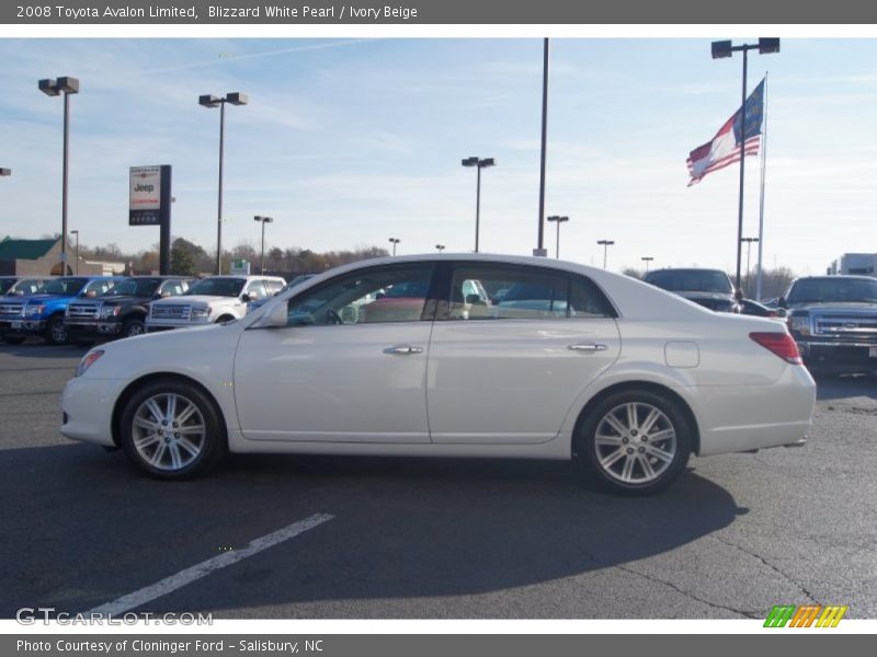 Blizzard White Pearl / Ivory Beige 2008 Toyota Avalon Limited