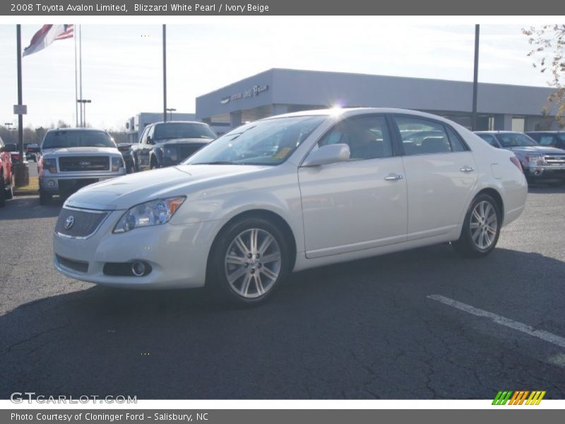 Blizzard White Pearl / Ivory Beige 2008 Toyota Avalon Limited