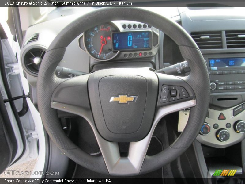 Summit White / Jet Black/Dark Titanium 2013 Chevrolet Sonic LS Hatch