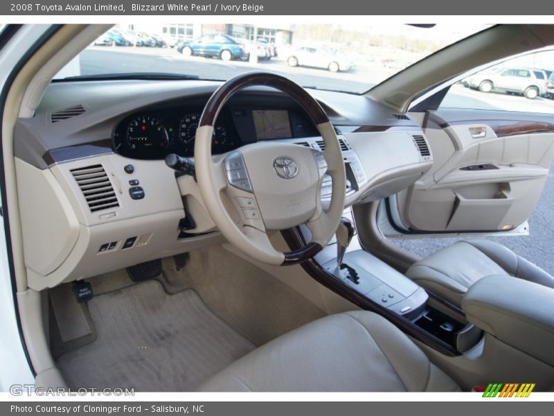 Blizzard White Pearl / Ivory Beige 2008 Toyota Avalon Limited