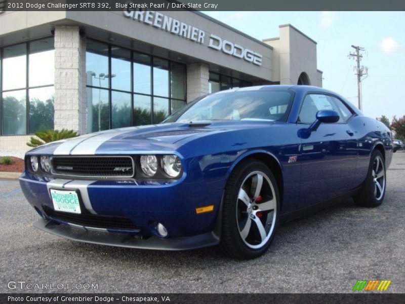 Blue Streak Pearl / Dark Slate Gray 2012 Dodge Challenger SRT8 392