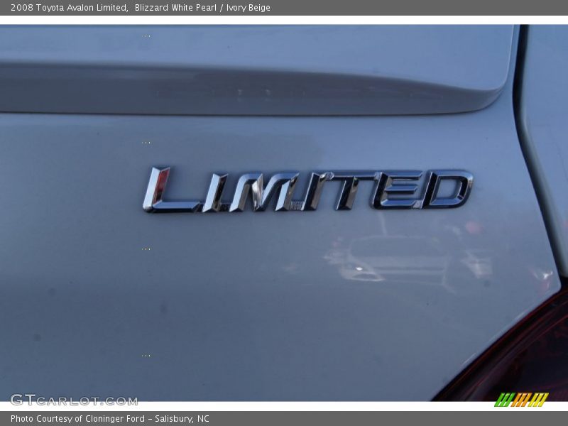 Blizzard White Pearl / Ivory Beige 2008 Toyota Avalon Limited