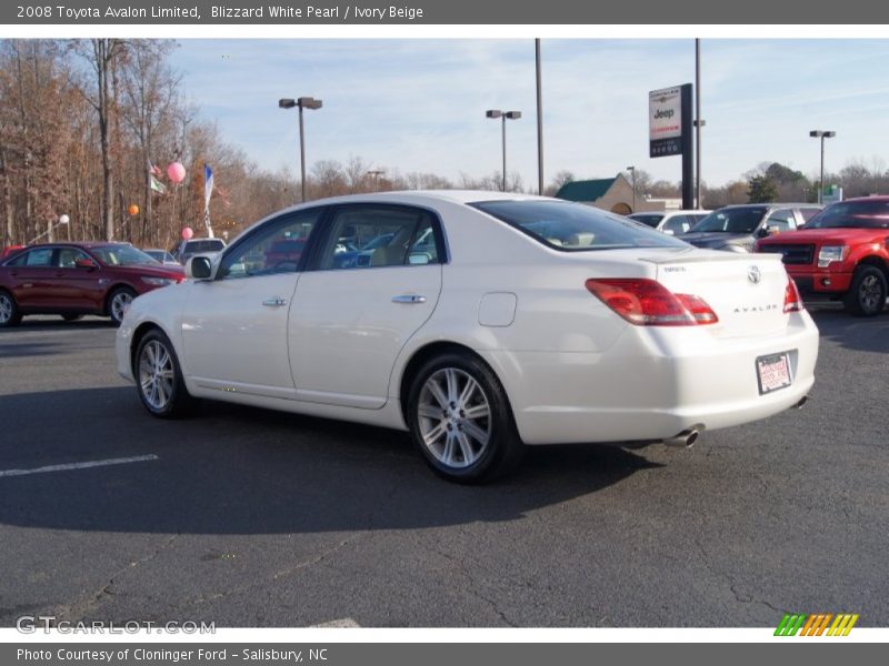 Blizzard White Pearl / Ivory Beige 2008 Toyota Avalon Limited