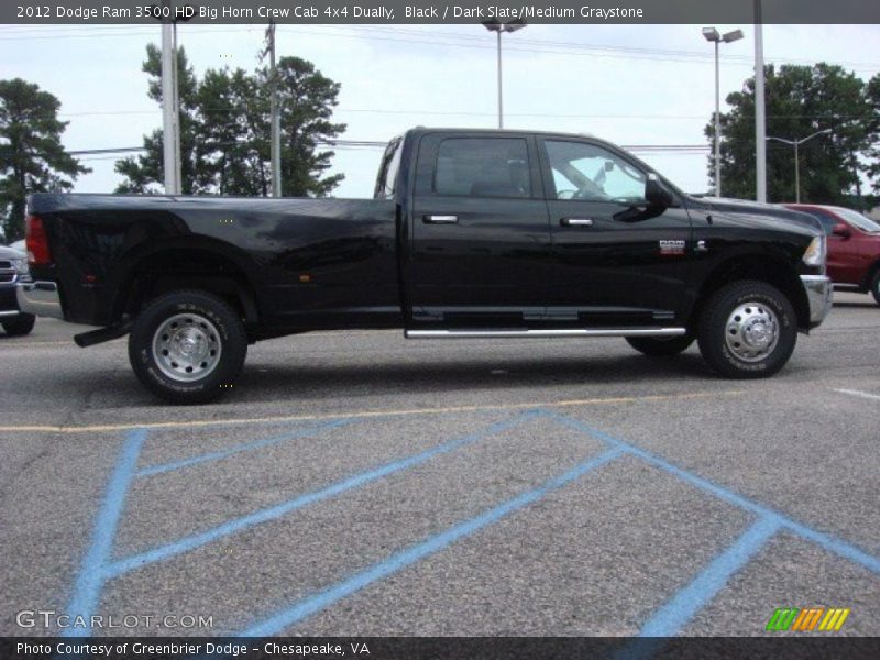 Black / Dark Slate/Medium Graystone 2012 Dodge Ram 3500 HD Big Horn Crew Cab 4x4 Dually