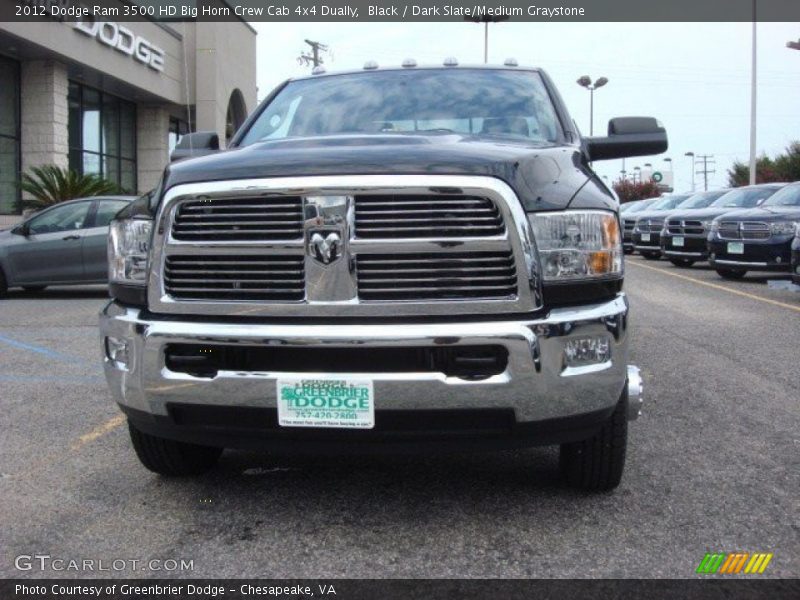 Black / Dark Slate/Medium Graystone 2012 Dodge Ram 3500 HD Big Horn Crew Cab 4x4 Dually