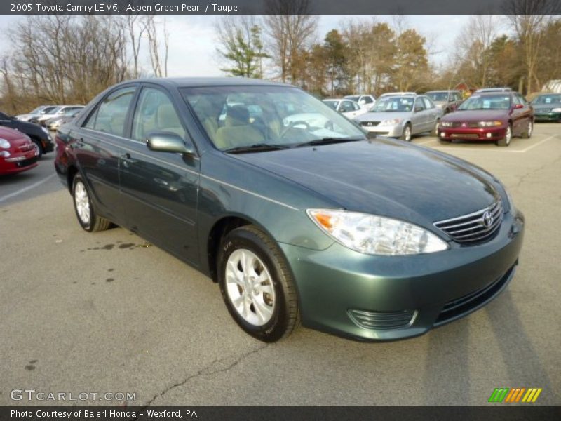 Aspen Green Pearl / Taupe 2005 Toyota Camry LE V6