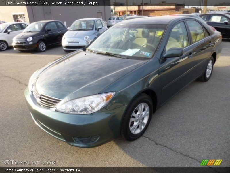 Aspen Green Pearl / Taupe 2005 Toyota Camry LE V6