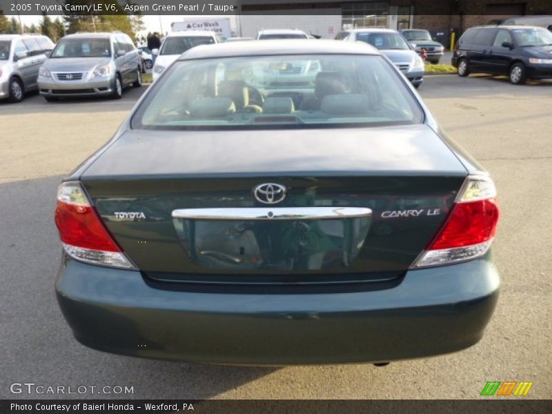 Aspen Green Pearl / Taupe 2005 Toyota Camry LE V6