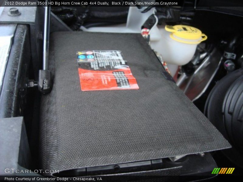 Black / Dark Slate/Medium Graystone 2012 Dodge Ram 3500 HD Big Horn Crew Cab 4x4 Dually