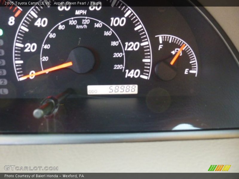 Aspen Green Pearl / Taupe 2005 Toyota Camry LE V6