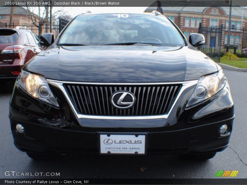 Obsidian Black / Black/Brown Walnut 2010 Lexus RX 350 AWD