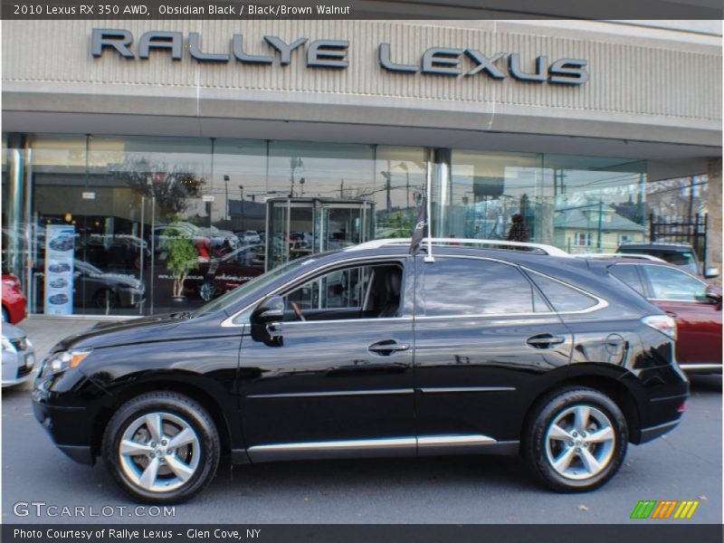 Obsidian Black / Black/Brown Walnut 2010 Lexus RX 350 AWD