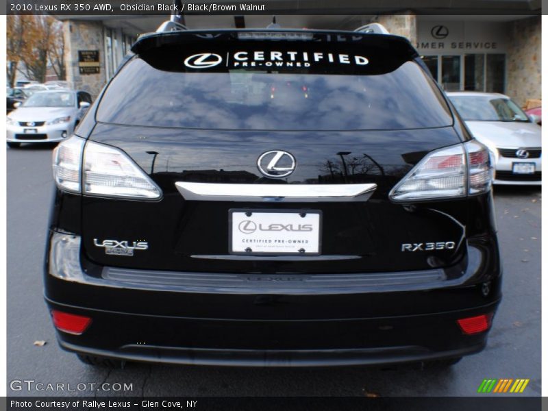 Obsidian Black / Black/Brown Walnut 2010 Lexus RX 350 AWD