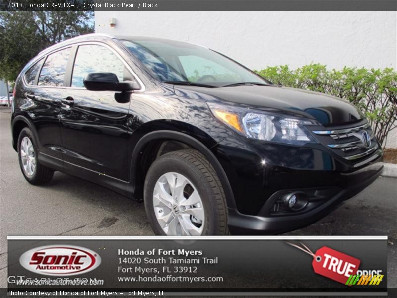 Crystal Black Pearl / Black 2013 Honda CR-V EX-L