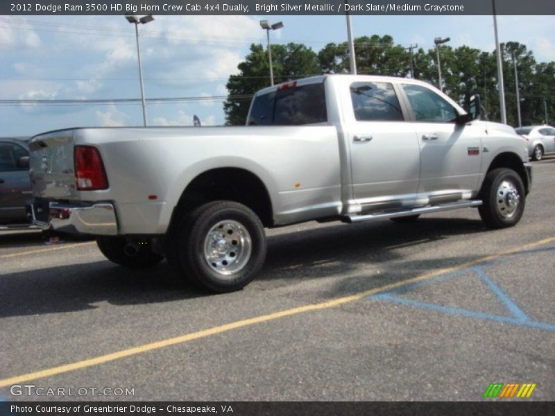 Bright Silver Metallic / Dark Slate/Medium Graystone 2012 Dodge Ram 3500 HD Big Horn Crew Cab 4x4 Dually