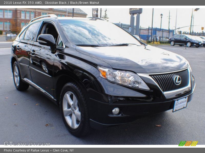 Obsidian Black / Black/Brown Walnut 2010 Lexus RX 350 AWD