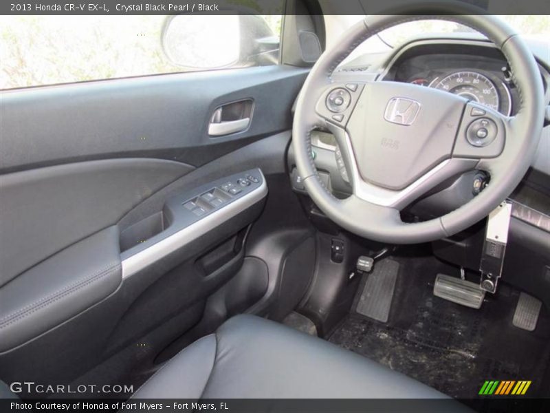 Crystal Black Pearl / Black 2013 Honda CR-V EX-L