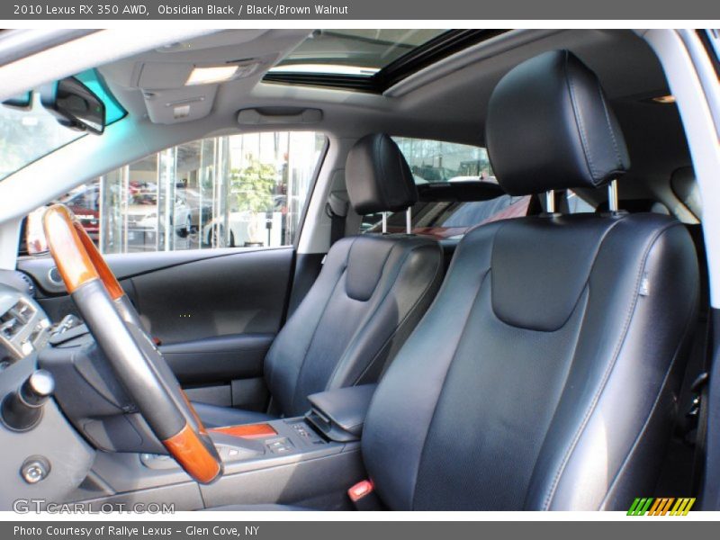 Obsidian Black / Black/Brown Walnut 2010 Lexus RX 350 AWD