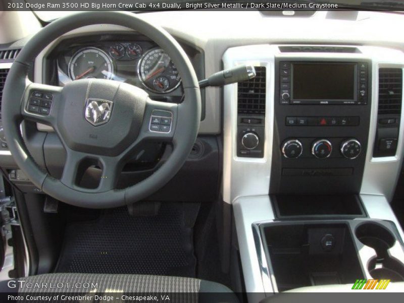 Bright Silver Metallic / Dark Slate/Medium Graystone 2012 Dodge Ram 3500 HD Big Horn Crew Cab 4x4 Dually