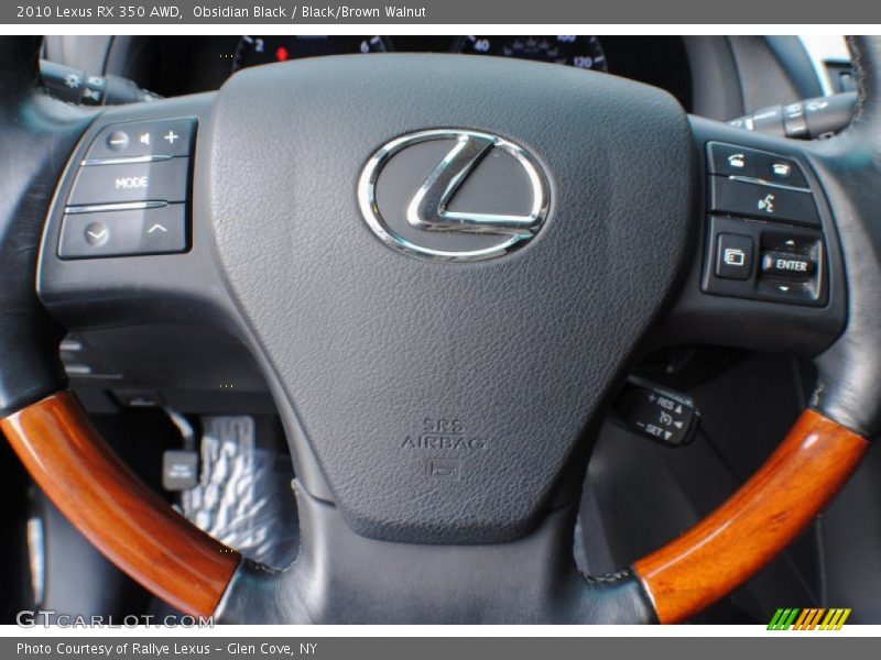Obsidian Black / Black/Brown Walnut 2010 Lexus RX 350 AWD