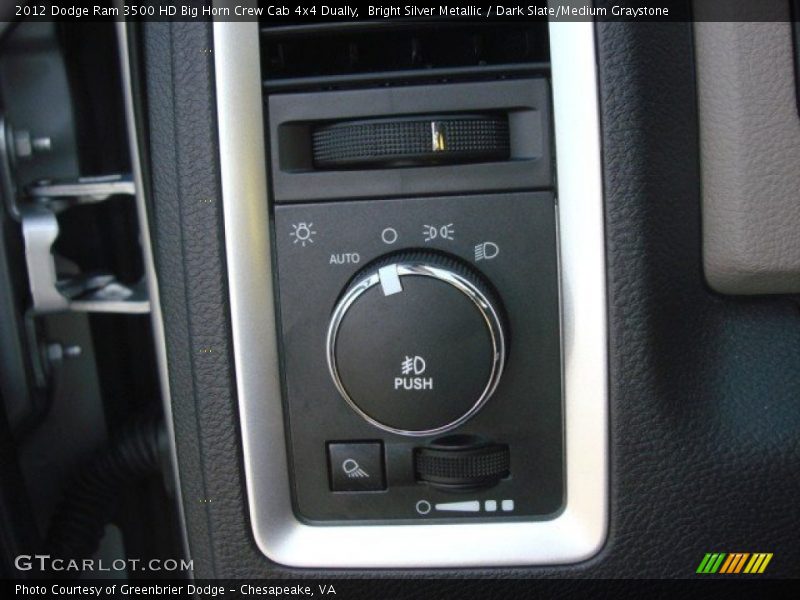 Bright Silver Metallic / Dark Slate/Medium Graystone 2012 Dodge Ram 3500 HD Big Horn Crew Cab 4x4 Dually