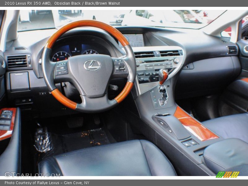 Obsidian Black / Black/Brown Walnut 2010 Lexus RX 350 AWD