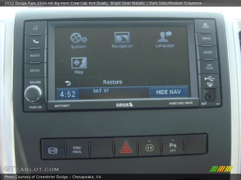 Bright Silver Metallic / Dark Slate/Medium Graystone 2012 Dodge Ram 3500 HD Big Horn Crew Cab 4x4 Dually