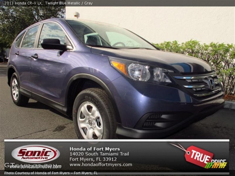 Twilight Blue Metallic / Gray 2013 Honda CR-V LX