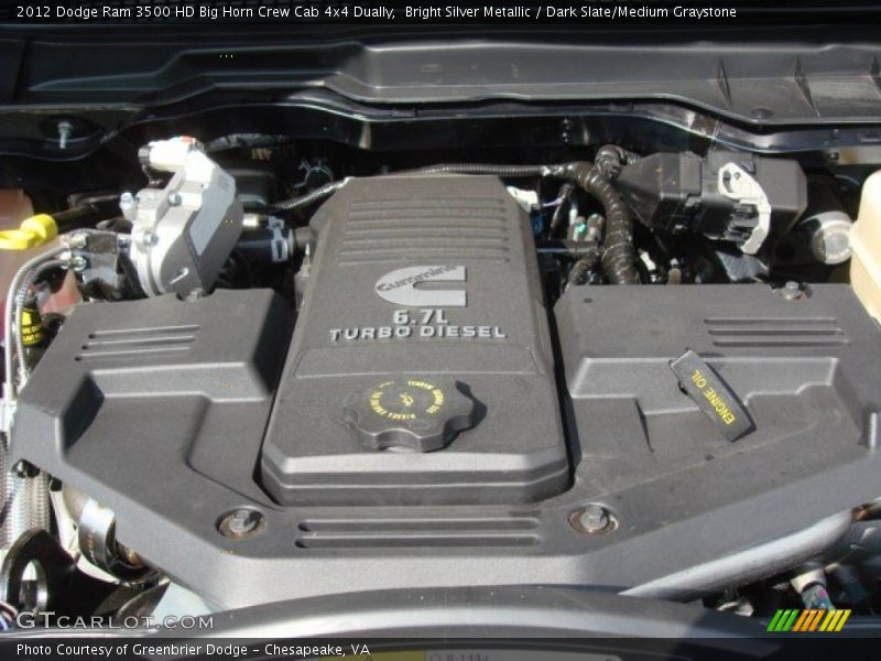 Bright Silver Metallic / Dark Slate/Medium Graystone 2012 Dodge Ram 3500 HD Big Horn Crew Cab 4x4 Dually