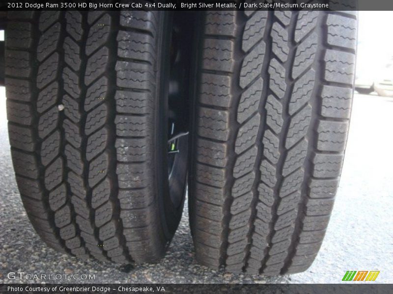 Bright Silver Metallic / Dark Slate/Medium Graystone 2012 Dodge Ram 3500 HD Big Horn Crew Cab 4x4 Dually