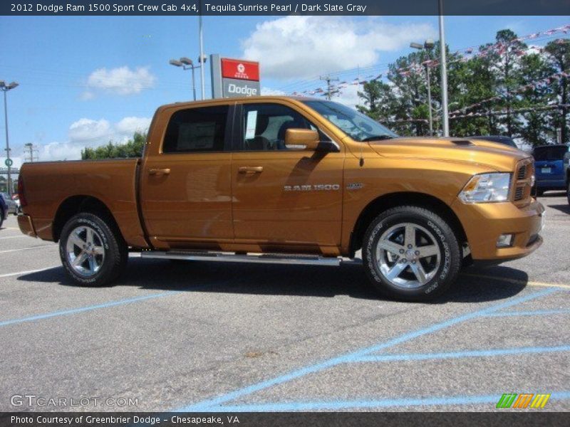 Tequila Sunrise Pearl / Dark Slate Gray 2012 Dodge Ram 1500 Sport Crew Cab 4x4