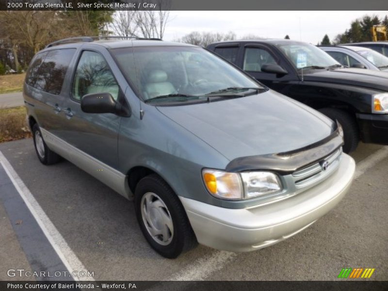 Silver Spruce Metallic / Gray 2000 Toyota Sienna LE