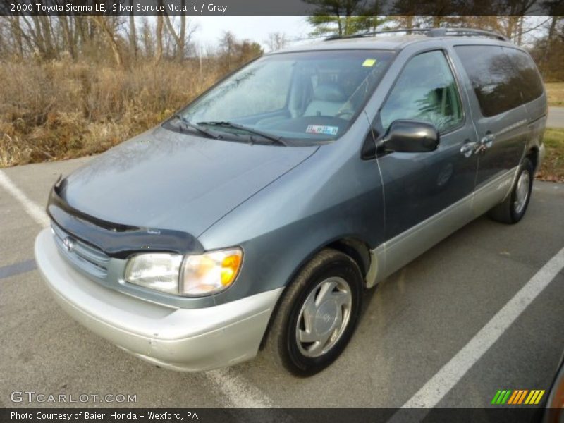 Silver Spruce Metallic / Gray 2000 Toyota Sienna LE