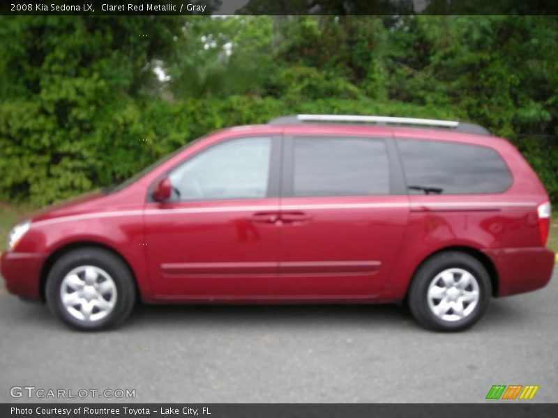 Claret Red Metallic / Gray 2008 Kia Sedona LX