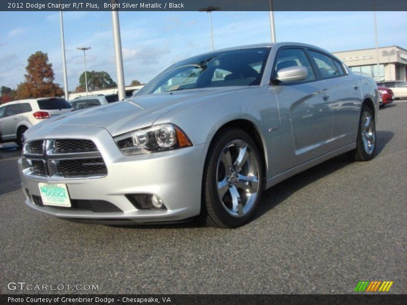 Bright Silver Metallic / Black 2012 Dodge Charger R/T Plus