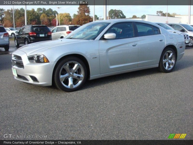 Bright Silver Metallic / Black 2012 Dodge Charger R/T Plus