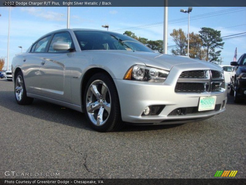 Bright Silver Metallic / Black 2012 Dodge Charger R/T Plus