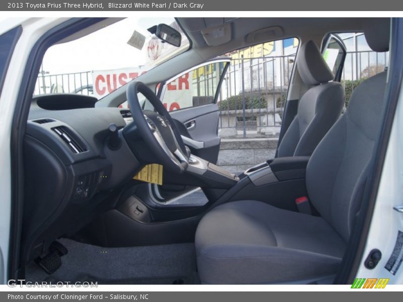 Blizzard White Pearl / Dark Gray 2013 Toyota Prius Three Hybrid