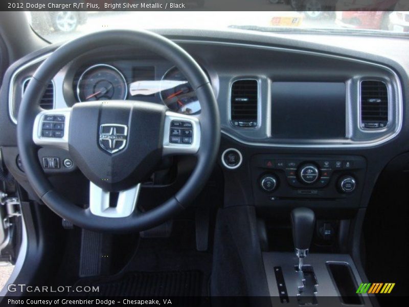 Bright Silver Metallic / Black 2012 Dodge Charger R/T Plus