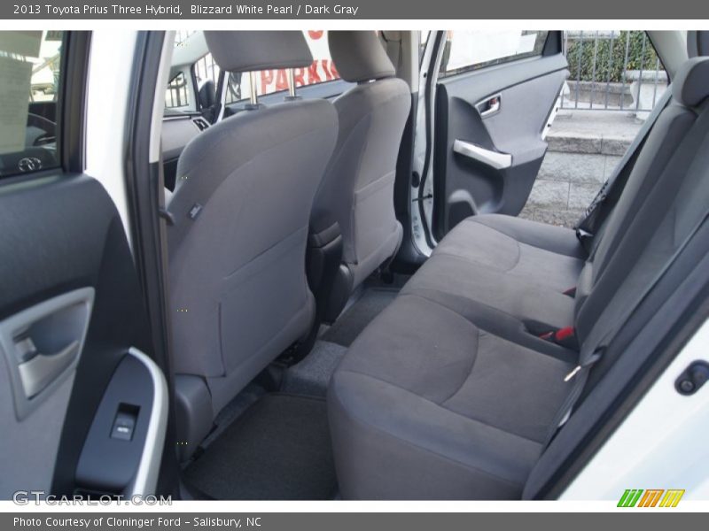 Blizzard White Pearl / Dark Gray 2013 Toyota Prius Three Hybrid