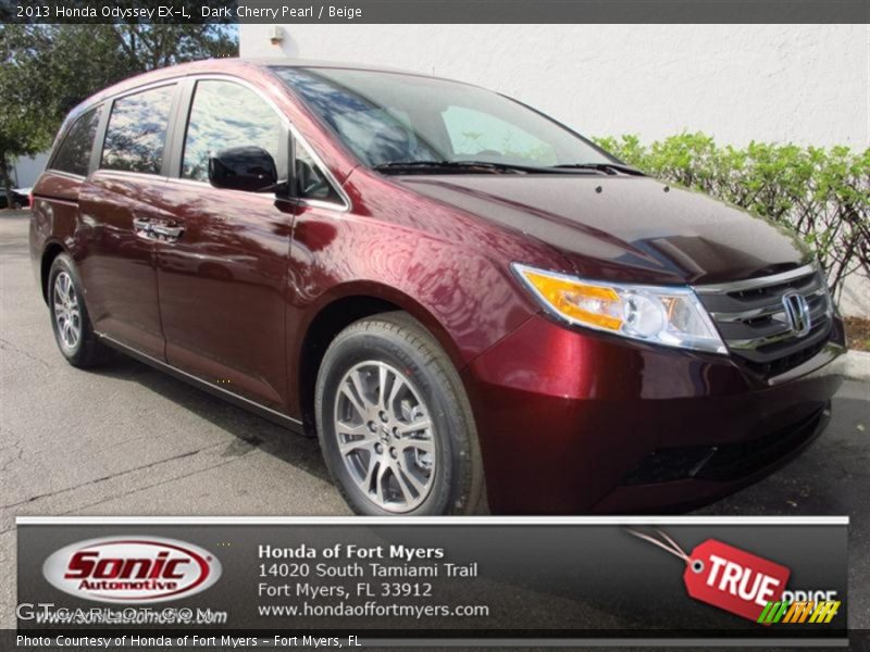 Dark Cherry Pearl / Beige 2013 Honda Odyssey EX-L