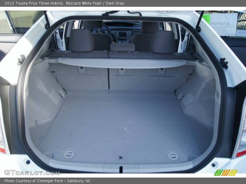Blizzard White Pearl / Dark Gray 2013 Toyota Prius Three Hybrid