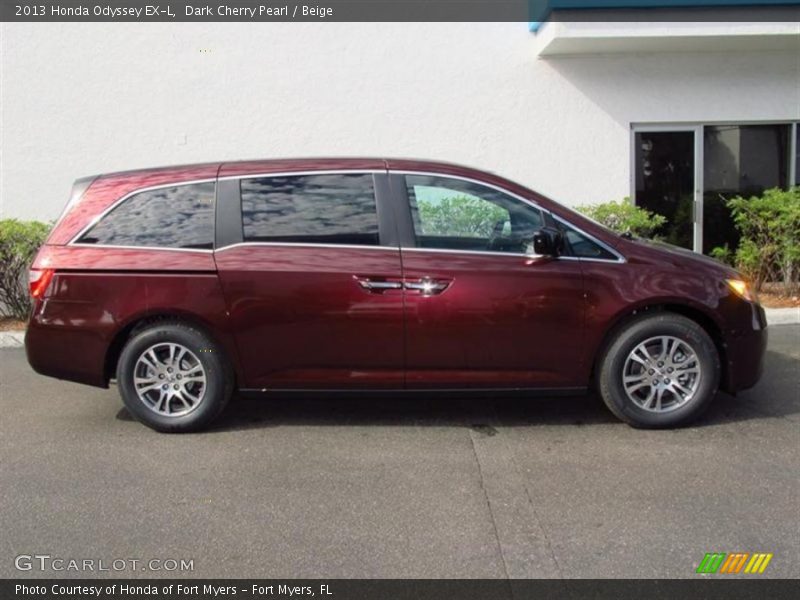 Dark Cherry Pearl / Beige 2013 Honda Odyssey EX-L